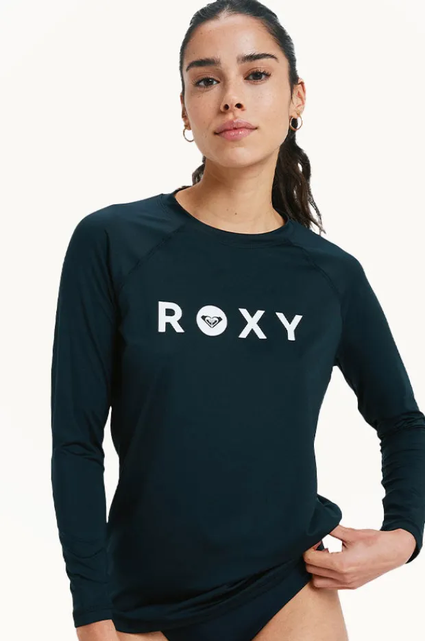 Rashies & Sunsuits|Roxy Essentials Long Sleeve Suntop Black