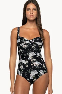 One Pieces|Nip Tuck Evening Shadow Joanne Long Torso One Piece BLACK