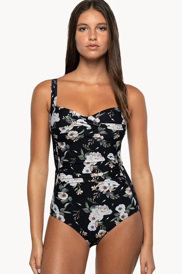 One Pieces|Nip Tuck Evening Shadow Joanne Long Torso One Piece BLACK