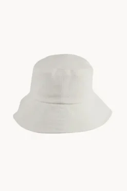 Headwear|Cherry Red Fabric Bucket Hat White