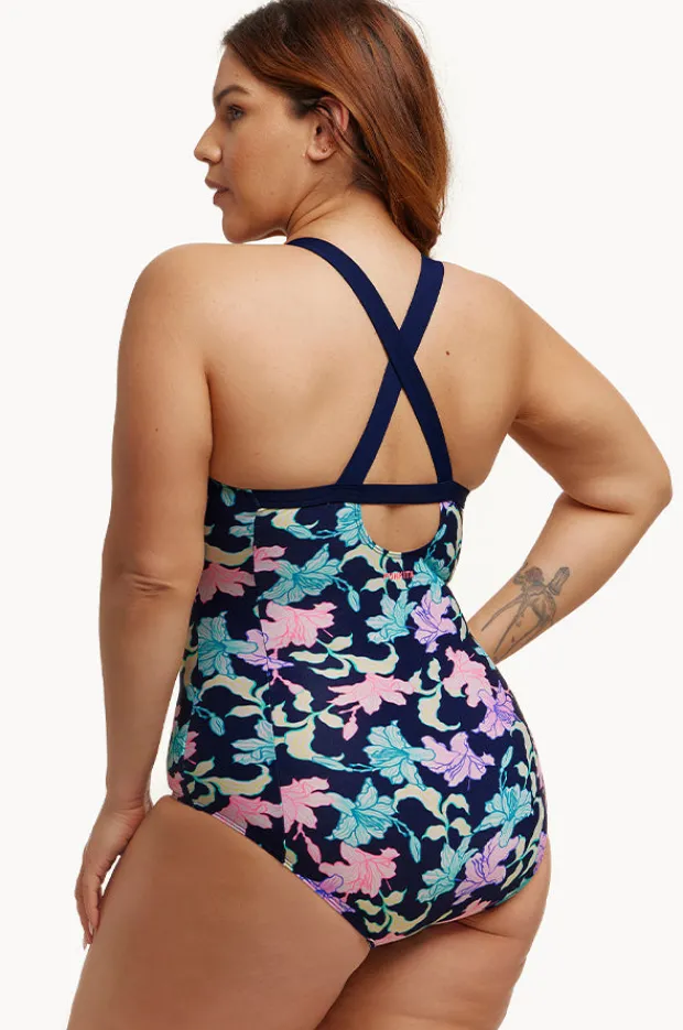 One Pieces|Funkita Fast Flow Brace Me Back One Piece Navy/multi