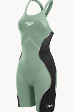 Fastskin Racing Suits|Speedo Fastskin LZR Pure Intent 2.0 Open Back Kneeskin Black/Green