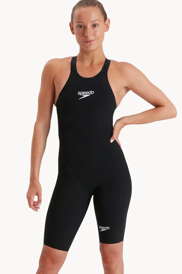 Fastskin Racing Suits|Speedo Fastskin LZR Pure Valor Open Back Kneeskin BLACK