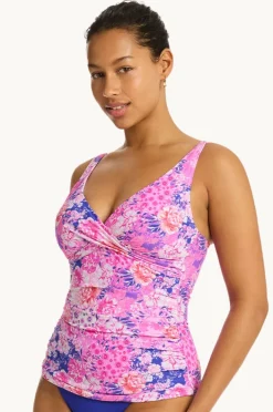 Tankini Tops|Sea Level Fiesta Cross Front Tankini Separate Pink