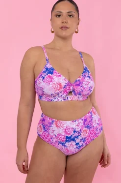 Bikini Tops|Sea Level Fiesta DD/E Cup Tie Front Bralette Pink