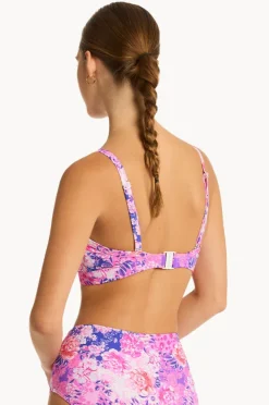 Bikini Tops|Sea Level Fiesta DD/E Cup Tie Front Bralette Pink
