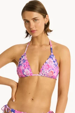 Bikini Tops|Sea Level Fiesta Halter Slide Tri Pink