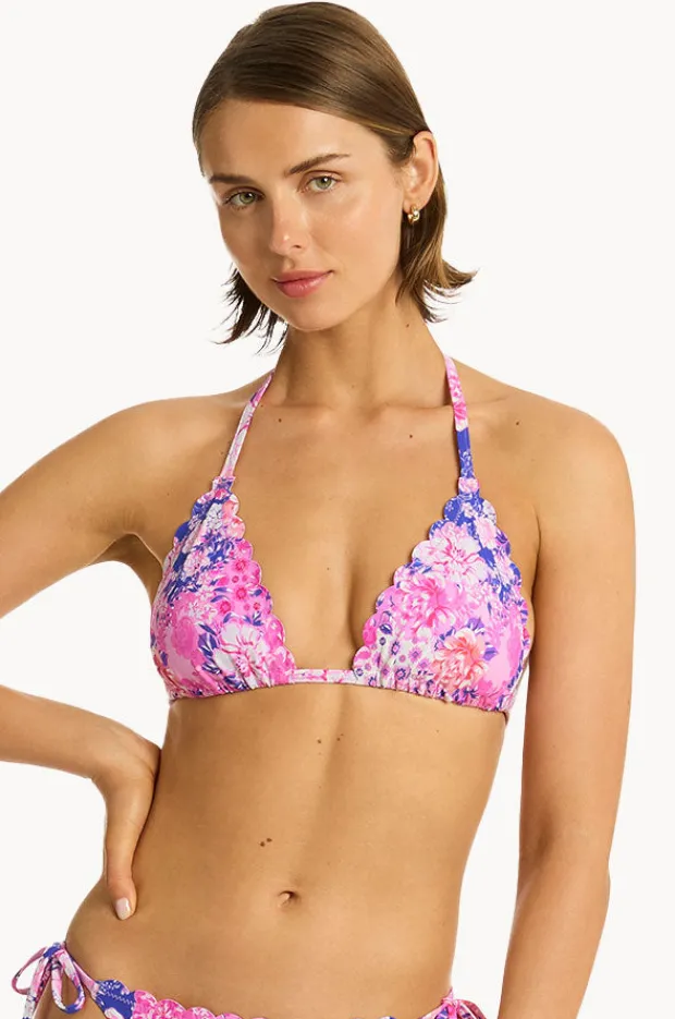 Bikini Tops|Sea Level Fiesta Halter Slide Tri Pink