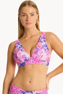 Bikini Tops|Sea Level Fiesta Longline Tri Pink