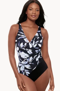 One Pieces|Miraclesuit Fiore Di Luna Oceanus One Piece Black/white