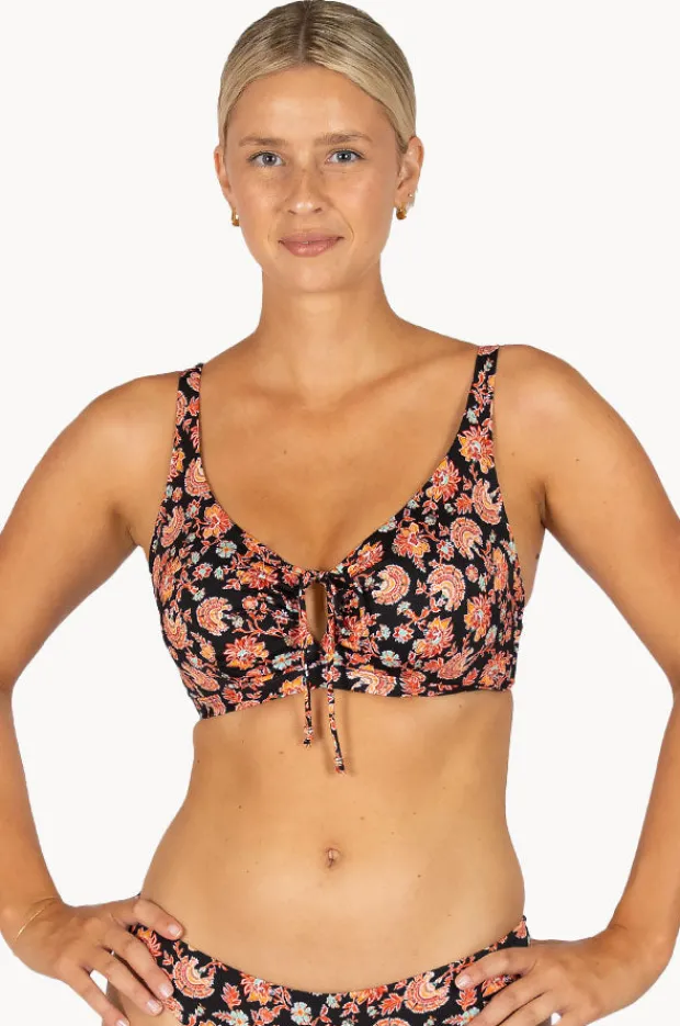 Bikini Tops|Baku Flamenco D/E Cup Keyhole Underwire Bra BLACK