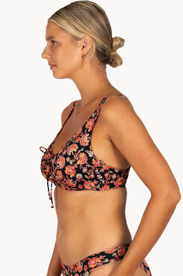 Bikini Tops|Baku Flamenco D/E Cup Keyhole Underwire Bra BLACK