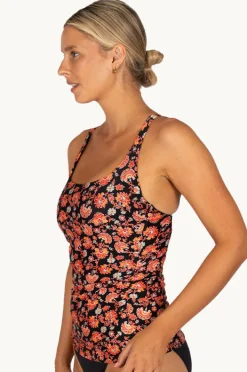 Tankini Tops|Baku Flamenco D/E Cup Square Neck Tankini Separate Black