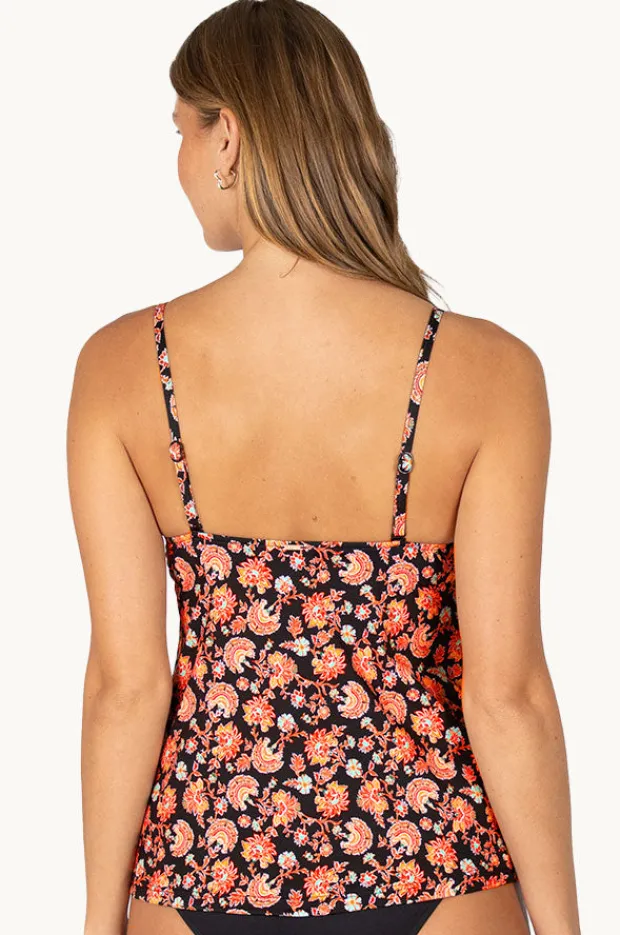 Tankini Tops|Baku Flamenco Loose Fit Tankini Separate Black
