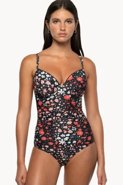 One Pieces|Nip Tuck Fleur Fiesta Isla DD/E Cup One Piece Black