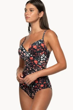 One Pieces|Nip Tuck Fleur Fiesta Isla DD/E Cup One Piece Black