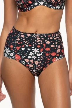 Bottoms|Nip Tuck Fleur Fiesta Marilyn High Waist Pant Black