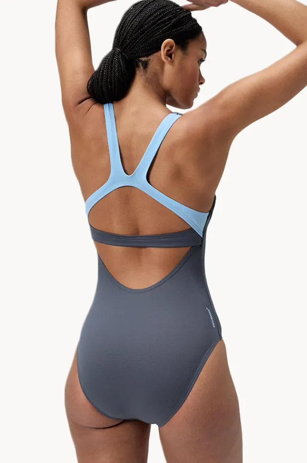 One Pieces|Speedo Flex Band One Piece Grey