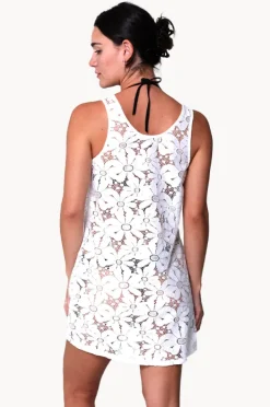 Dresses|J.valdi Floral Crochet Tank Dress WHITE