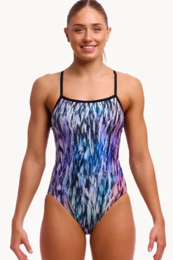 One Pieces|Funkita Fly Dye Single Strap One Piece Black/multi
