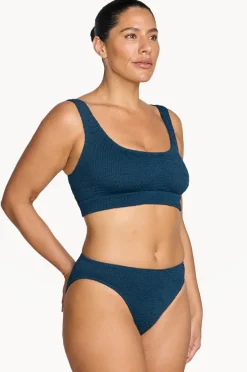 Bikini Sets|Artesands Folium Jacquard Kahlo Crop Set Navy