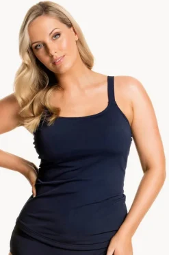 Tankini Tops|Funkita Form Still Scoop Neck Tankini Separate Navy