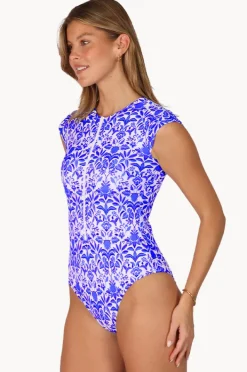 Rashies & Sunsuits|Baku Free Spirit Zip Front Sunsuit White