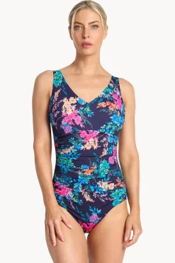 One Pieces|Jantzen Fresia F/G Cup Multi Ruched One Piece Navy