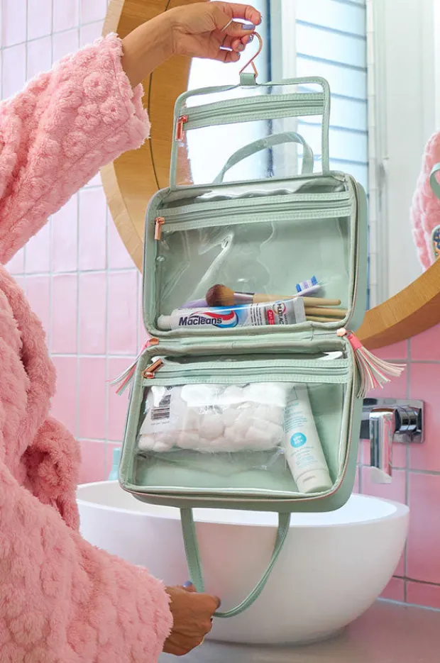 Bags|Annabel Trends Garden Love Vanity Toiletries Bag Mint