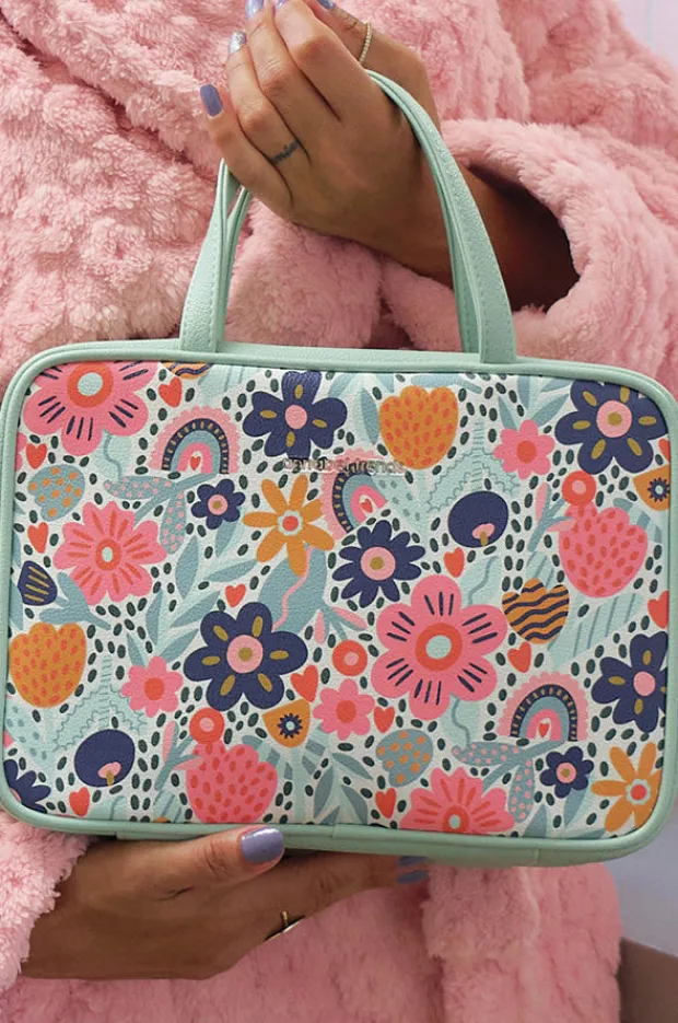 Bags|Annabel Trends Garden Love Vanity Toiletries Bag Mint