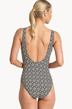 One Pieces|Jantzen Geneva Bar Surplice One Piece Black
