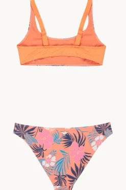 Bikini Sets|Roxy Girls Active Floral Bralette Set Coral