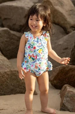 Swimwear|Minihaha Girls Addison One Piece Blue/Multi
