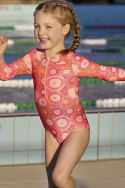 Rashies & Sunsuits|Funkita Girls Ahelhe Sunsuit Orange/pink