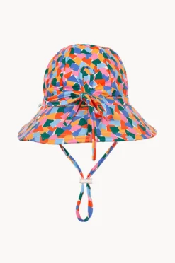 Hats|Acorn Girls Art Fun Wide Brim Swim Hat Multi
