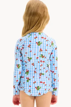 Rashies & Sunsuits|Seafolly Girls Girls Beach Picnic Sunsuit Blue/White