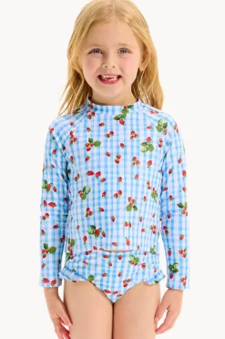 Rashies & Sunsuits|Seafolly Girls Girls Beach Picnic Suntop Set Blue/White