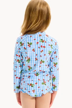 Rashies & Sunsuits|Seafolly Girls Girls Beach Picnic Suntop Set Blue/White