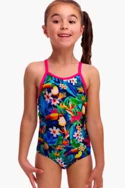 One Pieces|Funkita Girls Birdie Wordie One Piece Navy/multi