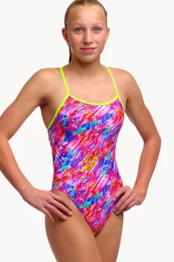 One Pieces|Funkita Girls Blow In Single Strap One Piece Multi