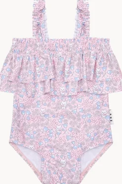 One Pieces|Huxbaby Girls Bluebell Floral Frill One Piece Blossom