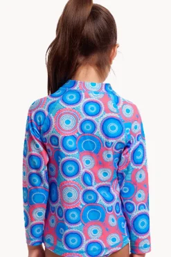 Rashies & Sunsuits|Rashies & Sunsuits|Funkita Girls Bundjalung Blue Suntop Blue/pink