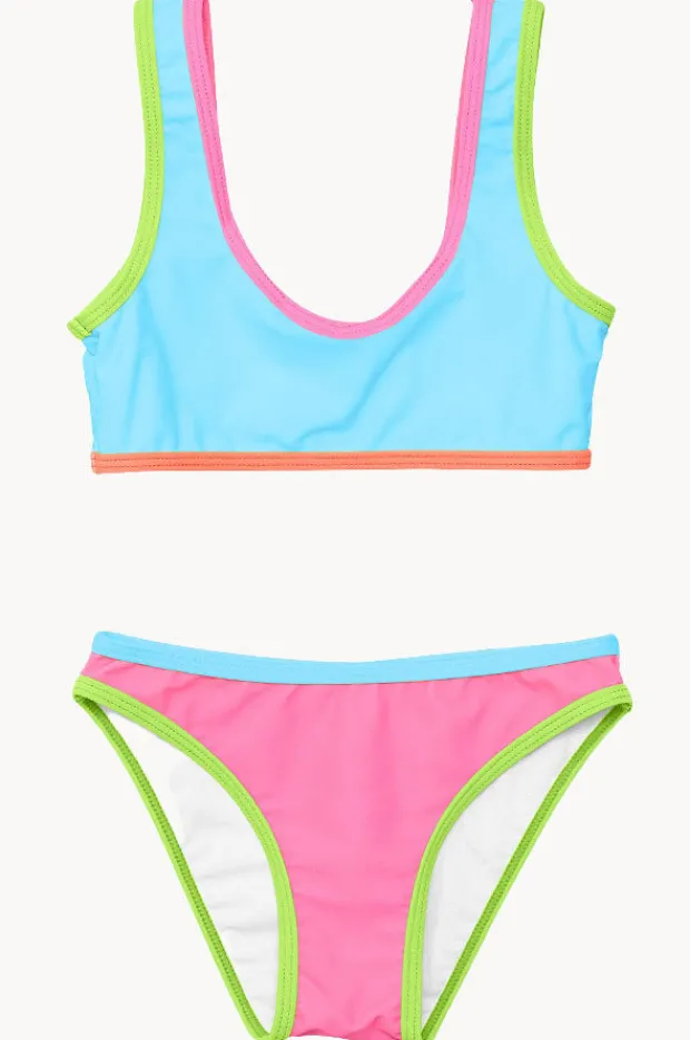 Bikini Sets|Snapper Rock Girls Candy Colourblock Crop Set Multi