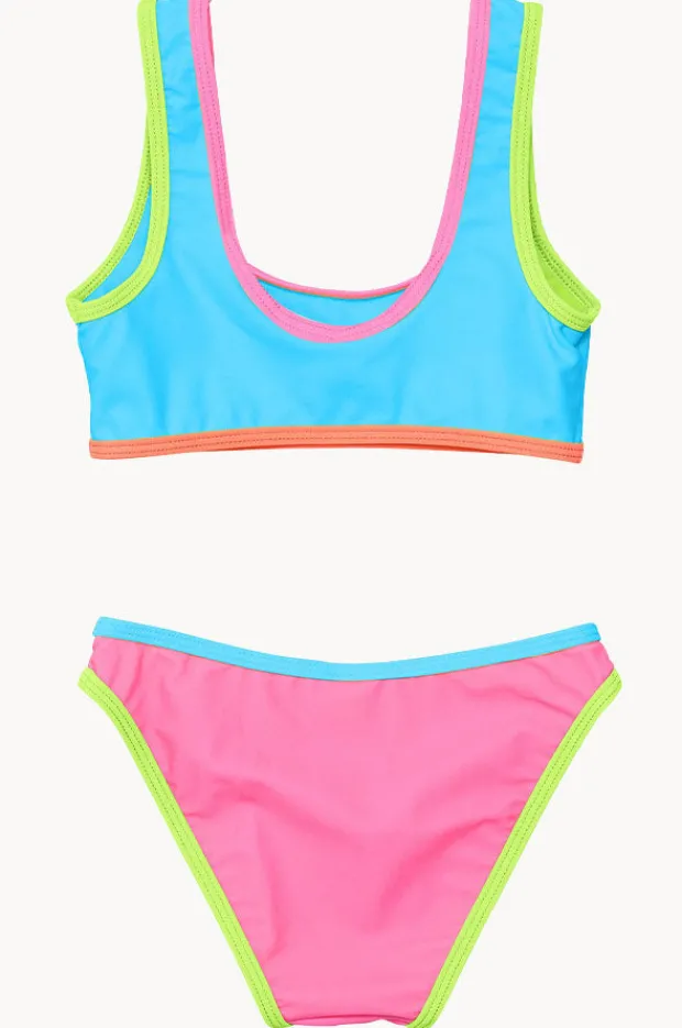 Bikini Sets|Snapper Rock Girls Candy Colourblock Crop Set Multi