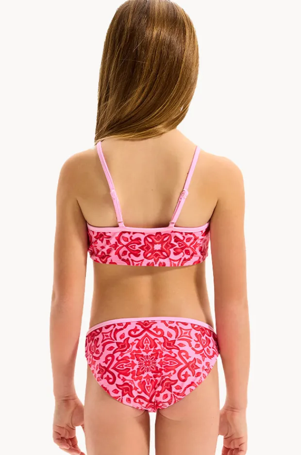 Bikini Sets|Seafolly Girls Girls Capri Tile Crop Set Red/Pink