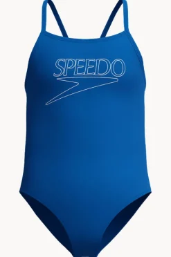 One Pieces|Speedo Girls Classic Logo One Piece Sea