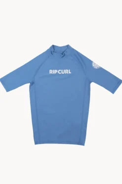 Rashies & Sunsuits|Rip Curl Girls Classic Surf Short Sleeve Suntop Bright blue