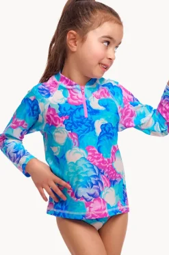 Rashies & Sunsuits|Rashies & Sunsuits|Funkita Girls Cloud Street Suntop Set Blue/Purple