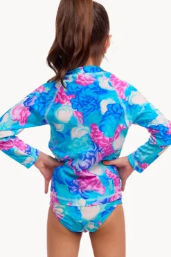 Rashies & Sunsuits|Rashies & Sunsuits|Funkita Girls Cloud Street Suntop Set Blue/Purple
