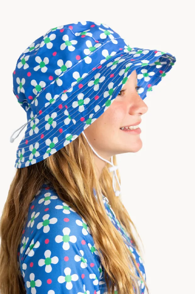 Hats|Babes In The Shade Girls Clover Sunhat Blue/white